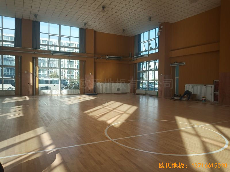 北京大興區團河路98號體育木地板安裝案例